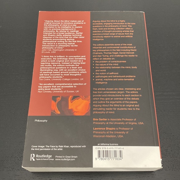 Arguing About the Mind Book by Brie Gertler - Picture 2 of 8